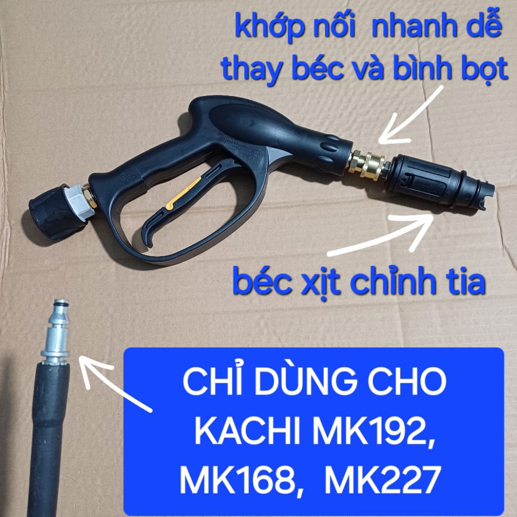 súng rửa xe cho máy rửa xe kachi,  vòi xịt rửa xe kachi, tay xịt rửa xe kachi ( chỉ phù hợp kachi mk
