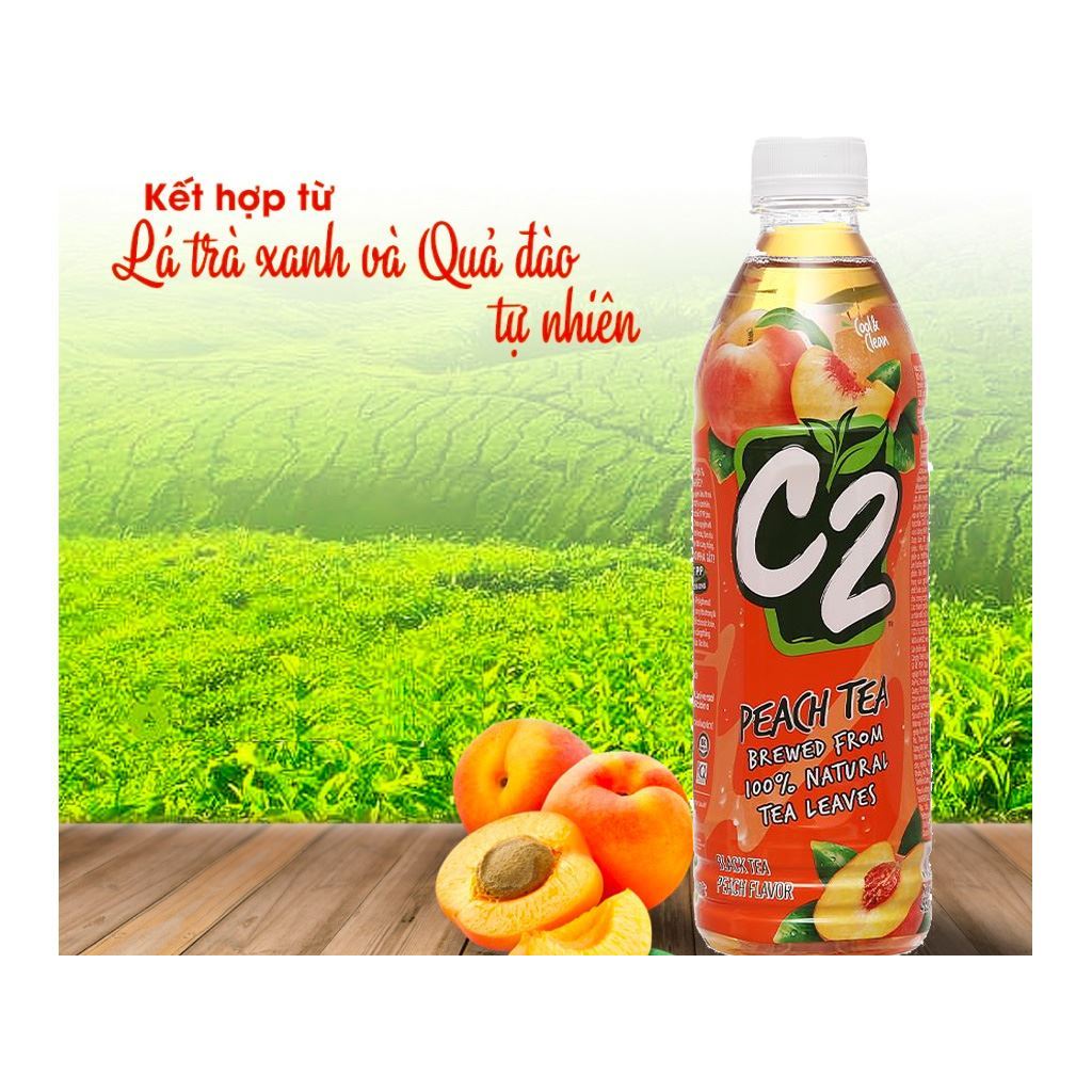chai hồng trà đào C2 455ml