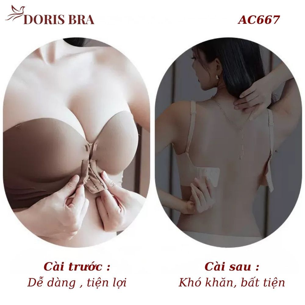 [LOẠI 1] Áo lót nữ Vanvene cài trước nâng ngực, Áo ngực AC667 không dây cài trước đệm dày 4cm Siêu nâng đẩy không gọng | BigBuy360 - bigbuy360.vn