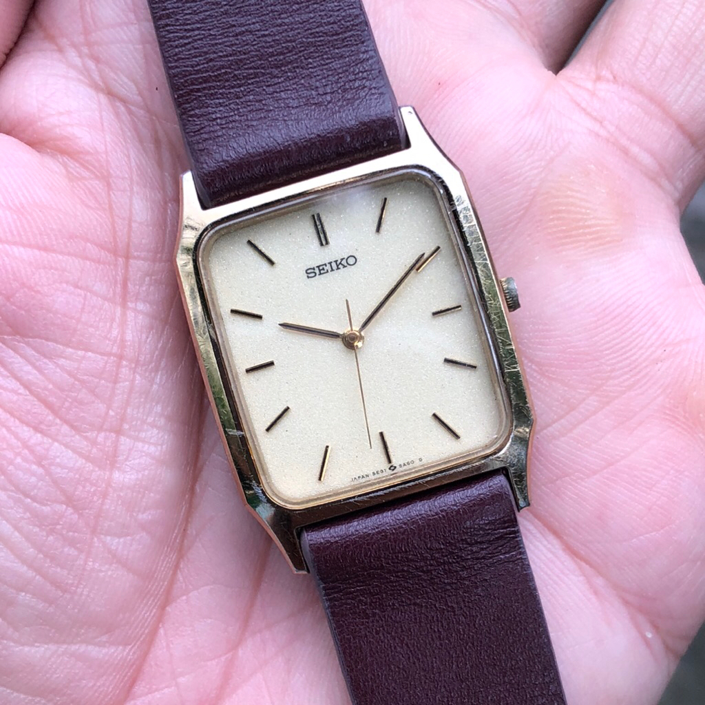 Đồng hồ Nam Nữ SEIKO 2hand tank, dây da