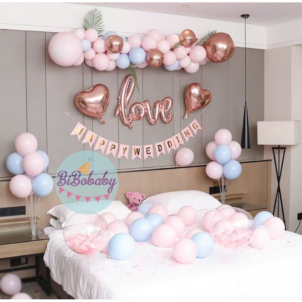 Sét trang trí phòng cưới nhiều mẫu dễ trang trí - Bibobaby Decor