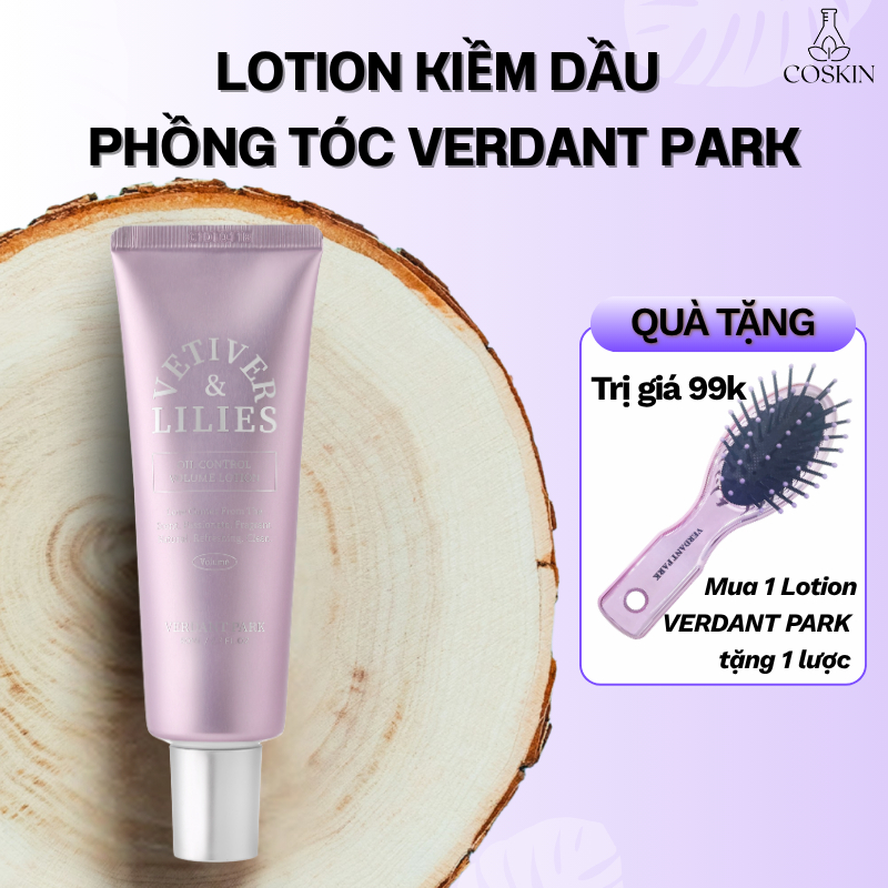 Lotion kiềm dầu phồng tóc VERDANT PARK giảm bết tóc dầu hương nước hoa 80ml