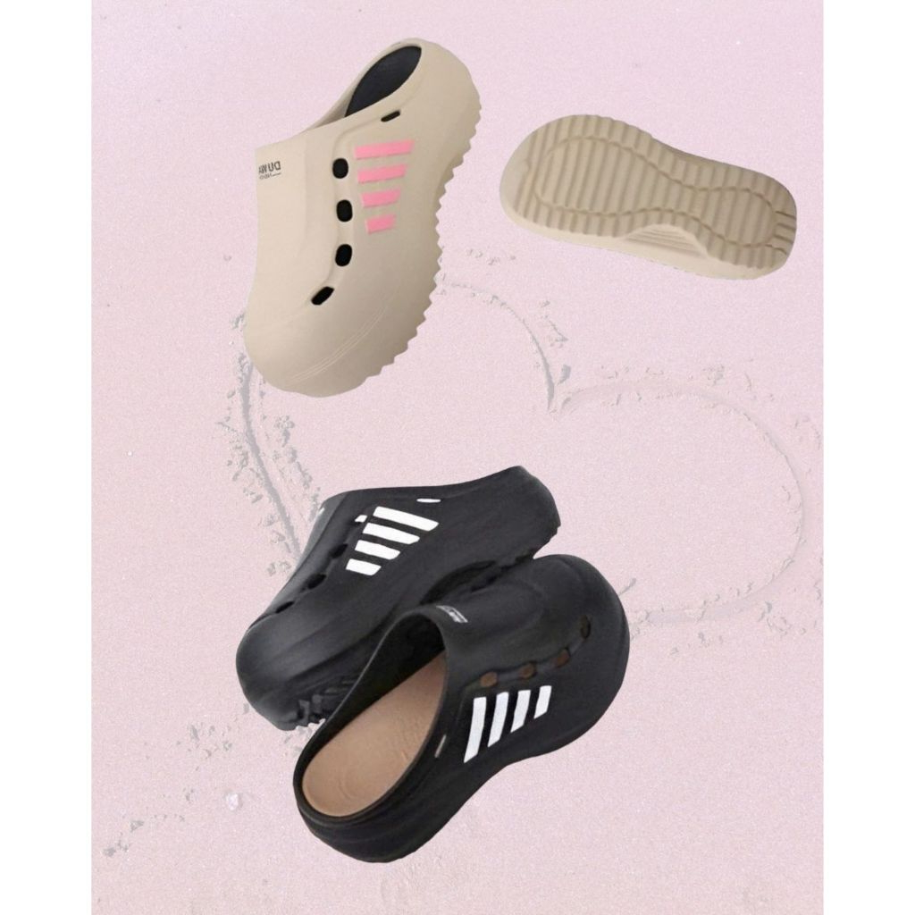 Dép sục bít đầu dáng thể thao Eva 3 chi tiết màu phối nhau : màu thân giày, màu viền, màu lót