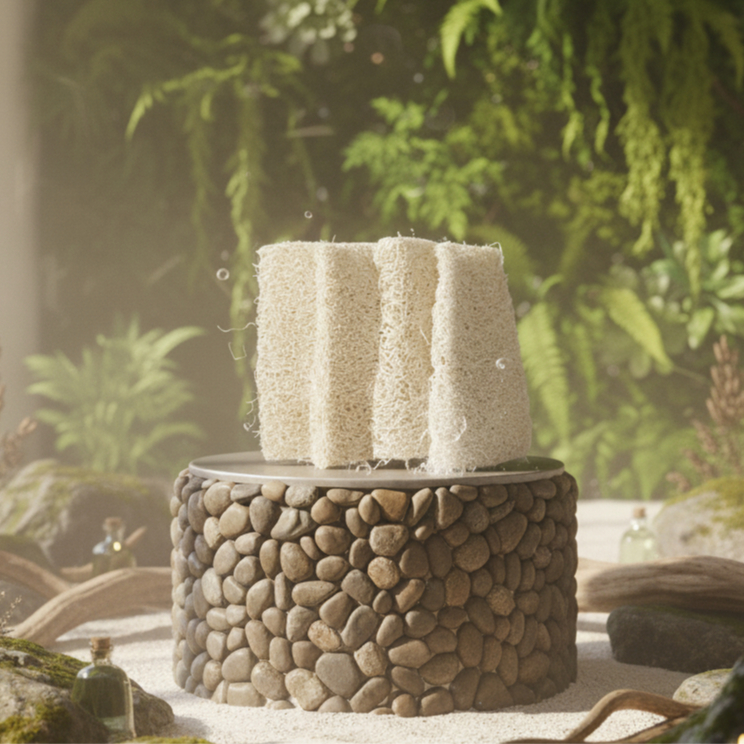 KB Set 4 Khúc Xơ Mướp Ép , 100% Oganic - 4 Khúc / túi