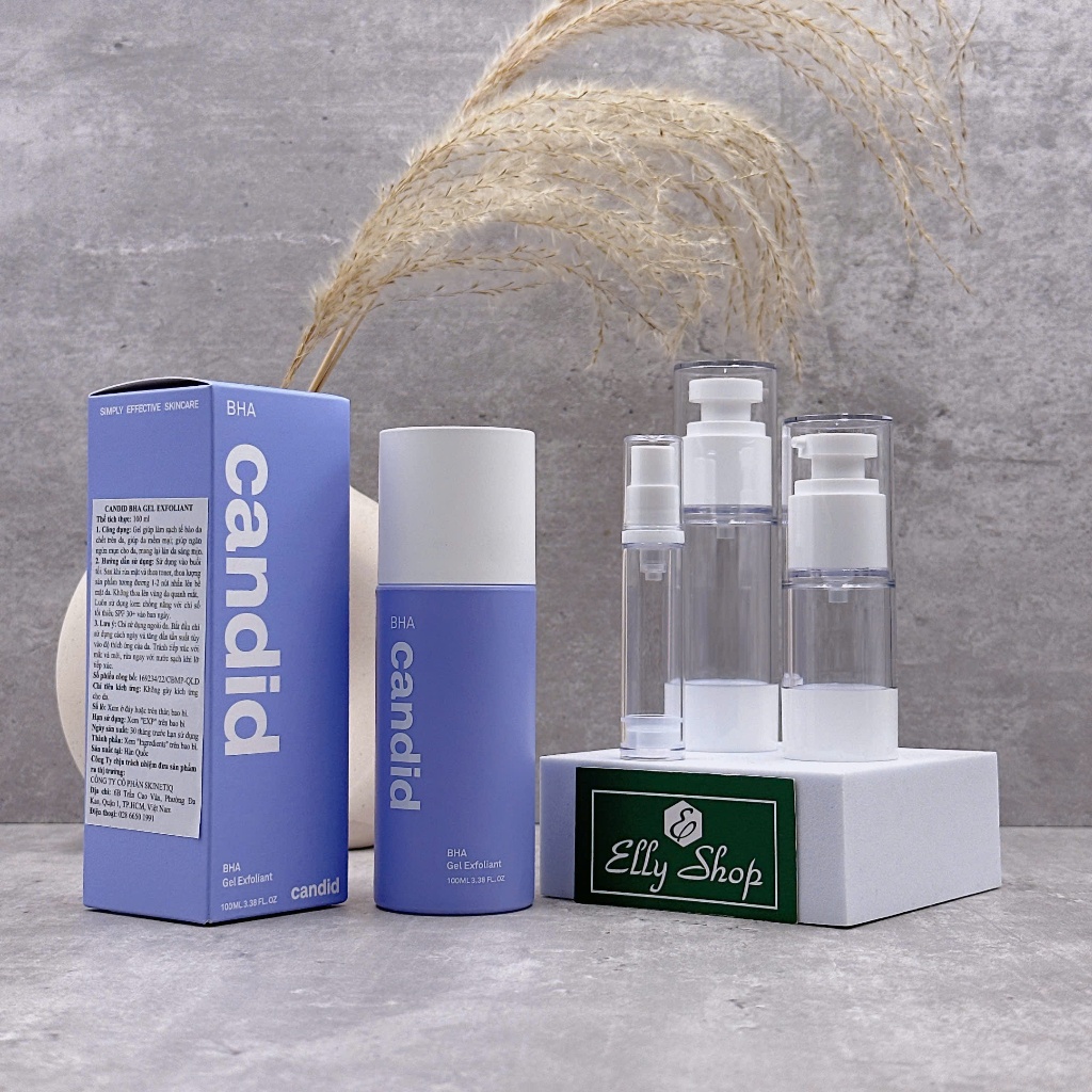 Gel BHA Tẩy Tế Bào Chết & Thông Thoáng Lỗ Chân Lông - CANDID BHA Gel Exfoliant - Ellyhouse Tiny Try