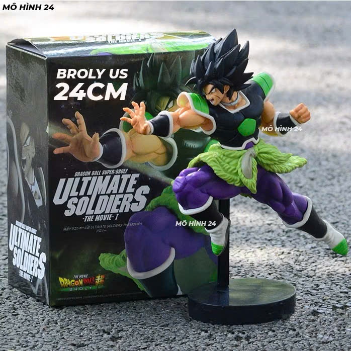 ✔️ [24cm] Mô hình nhân vật tượng broly tóc đen ultimate soliders dragonball chiến binh broli figure 
