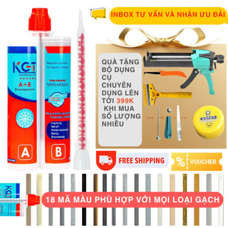   Chính hãng  Keo chà ron gạch KGT Expoxy chống thấm chống ố vàng đa sắc màu dễ thi công 