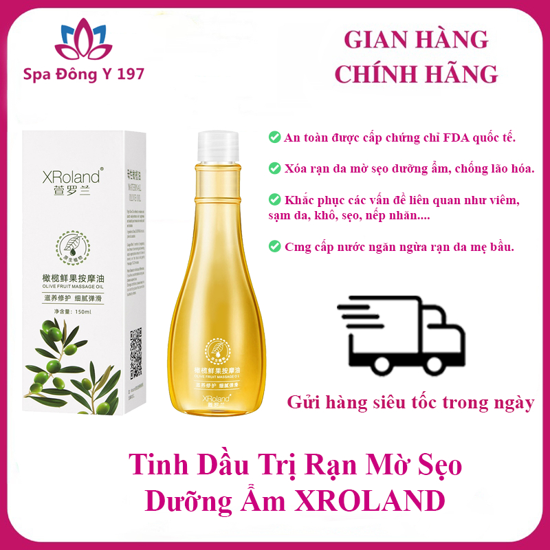 Tinh dầu rạn da Ôliu XROLAND, serum Xroland giảm rạn da giảm rạn da sau sinh, rạn đỏ, rạn trắng, eo,