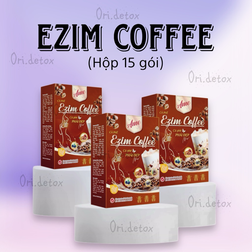CÀ PHÊ SỮA AME EZIM COFFEE - HỘP 15 GÓI KÈM CHAI PHA