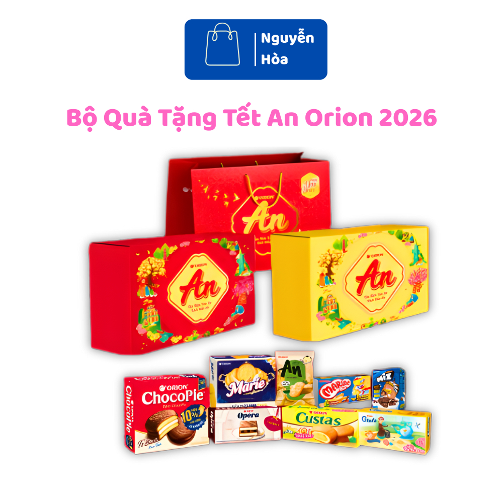 [HÀNG MỚI] HỘP QUÀ TẾT AN ORION Cao Cấp 2026 - Túi Quà Bánh Kẹo Biếu Sang Trọng Giá Rẻ - Đón Xuân Ma