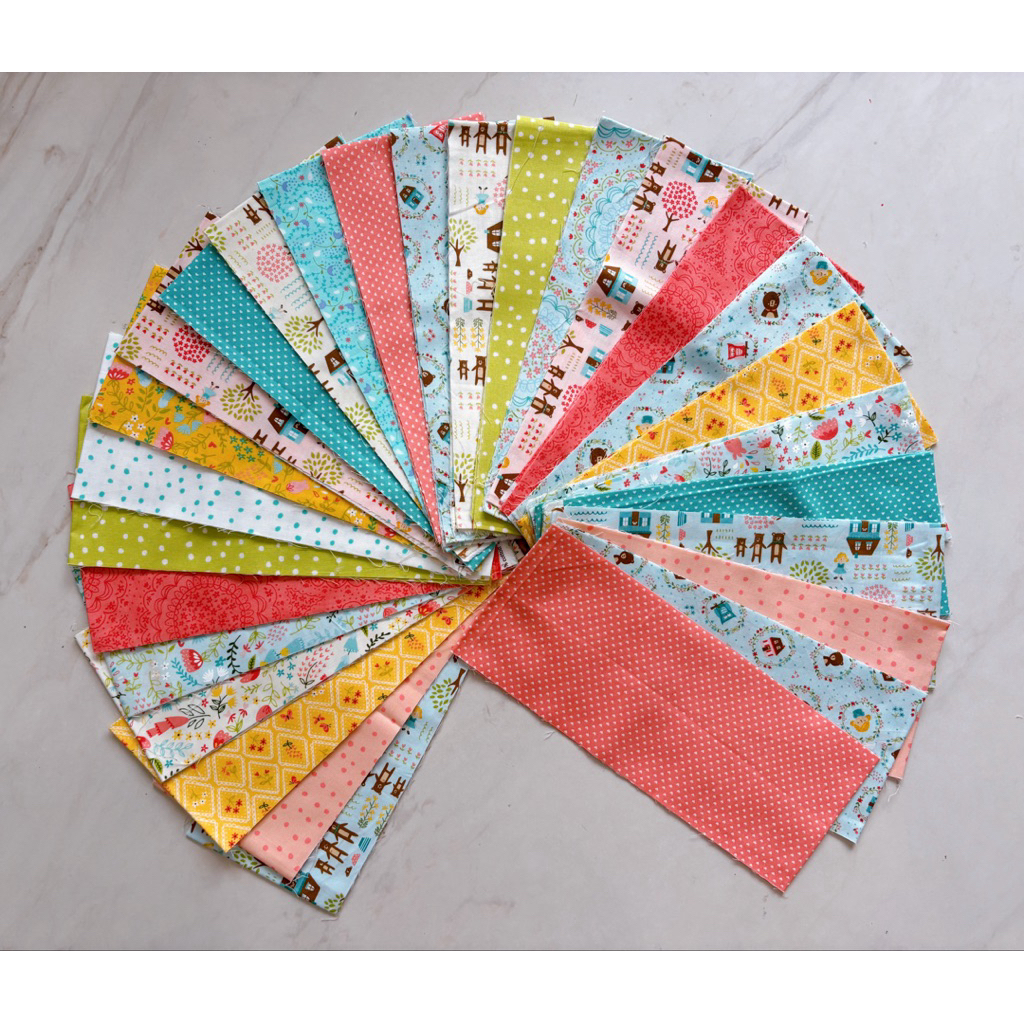 VD06-Set vải dãy may quilt cho bé yêu home sweet home Moda - Khổ 110cm