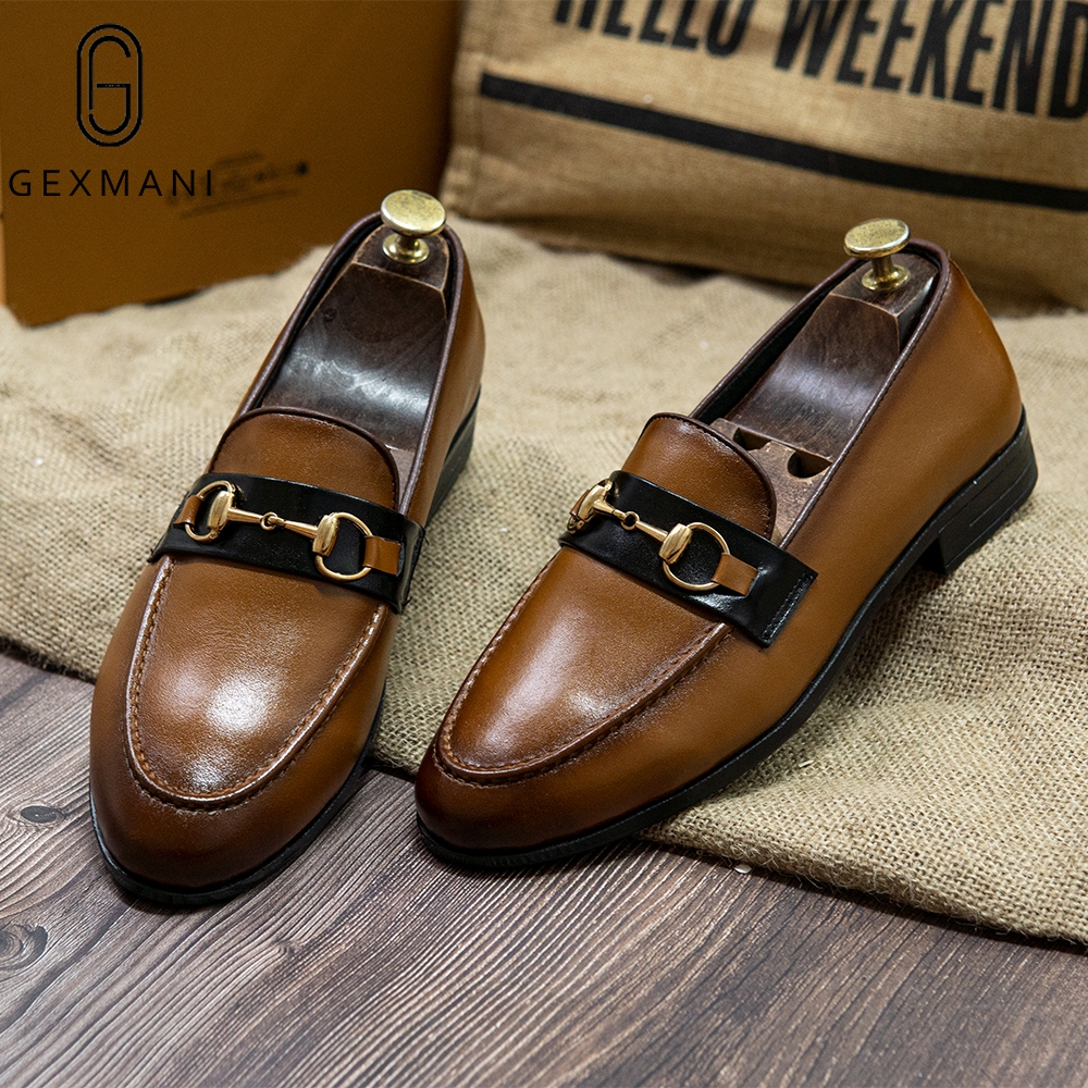 Giày lười nam kiểu dáng Horsebit Loafer da bò thật bh 12 tháng - Mã T28