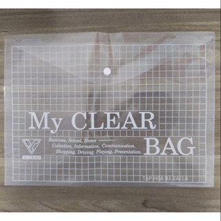 Xấp (12 Cái) Bìa Nút My Clear A4/F4