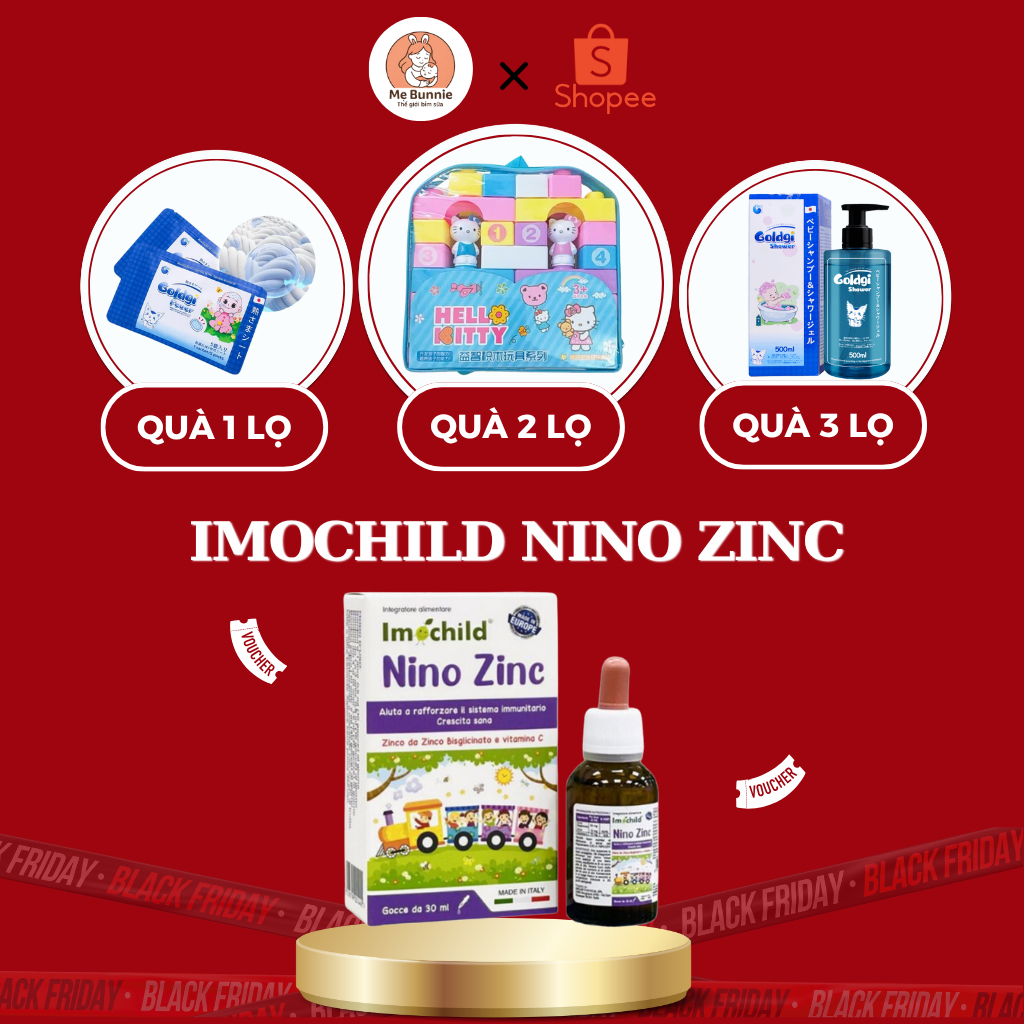 Imochild Nino Zinc – Tăng Cường Miễn Dịch, Hỗ Trợ Ăn Ngon – Vị Anh Đào – Mẹ Bunnie