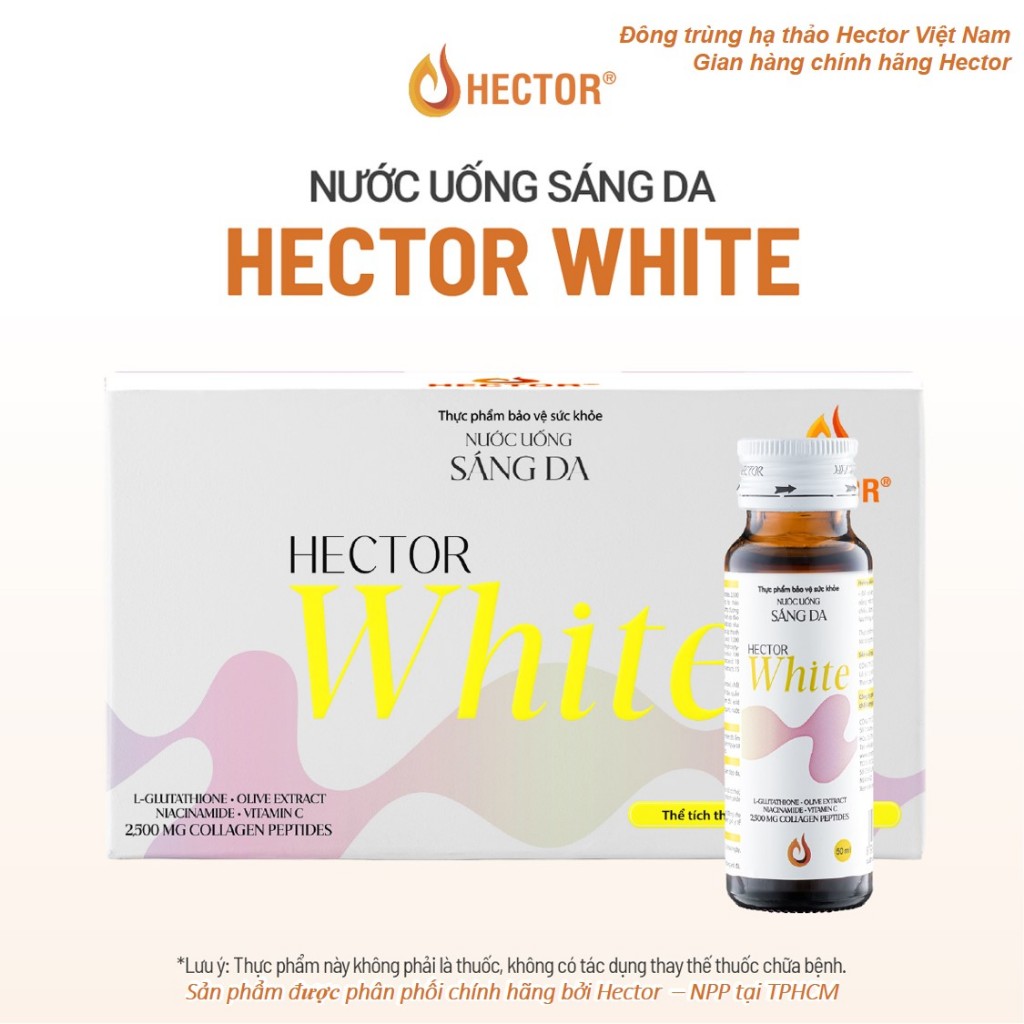 Mua 5 Tặng 1 Đông trùng hạ thảo hector white nước uống sáng da nước nấm đông trùng hạ thảo hector