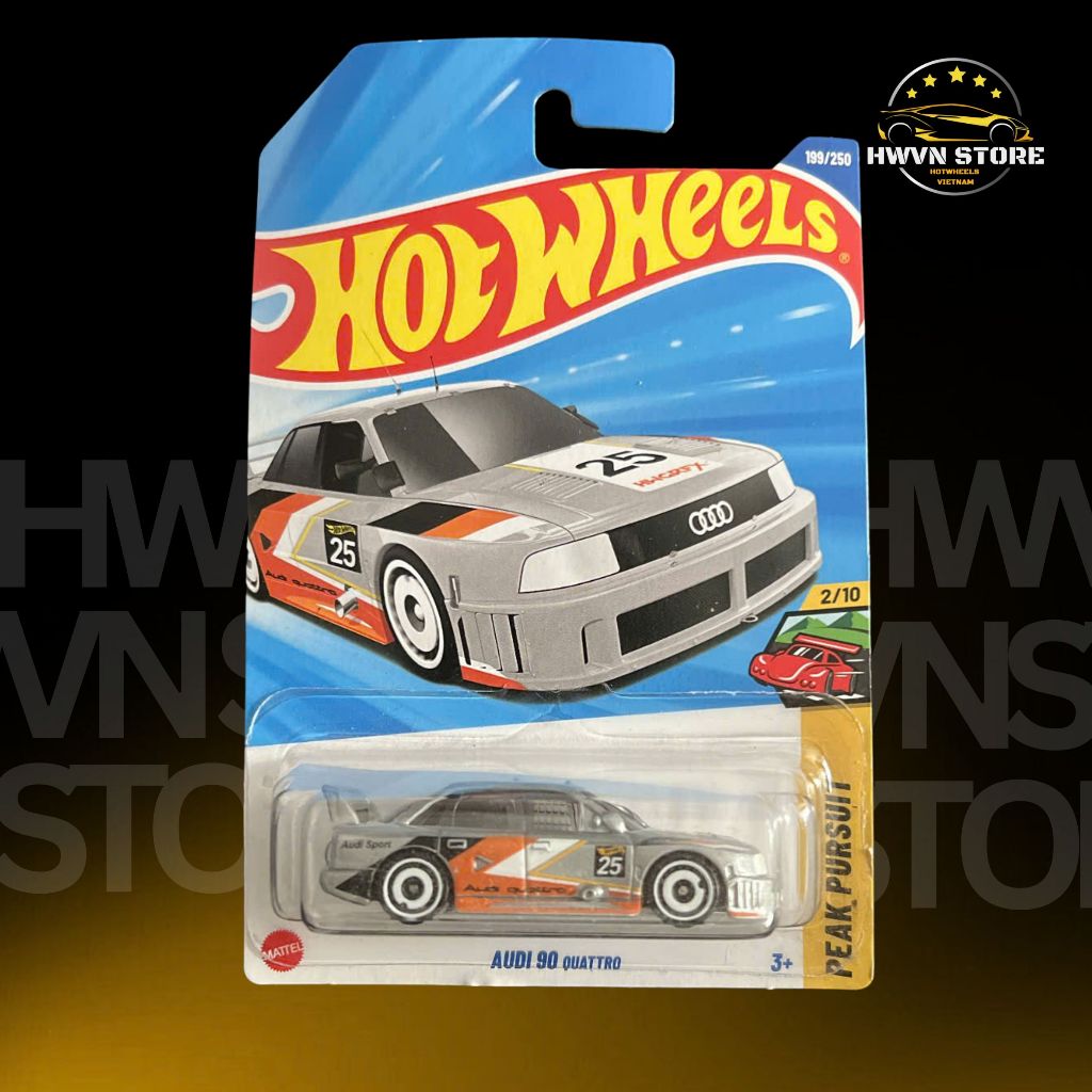 Xe mô hình Hotwheels Audi 90 Quattro màu xám