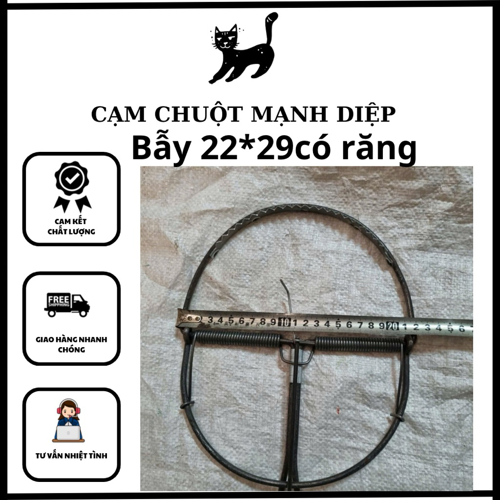 Bẫy chuột bán nguyệt size 22*30 có răng siêu nhậy,siêu chắc chắn,lò xo khoẻ,giá rẻ tại xưởng