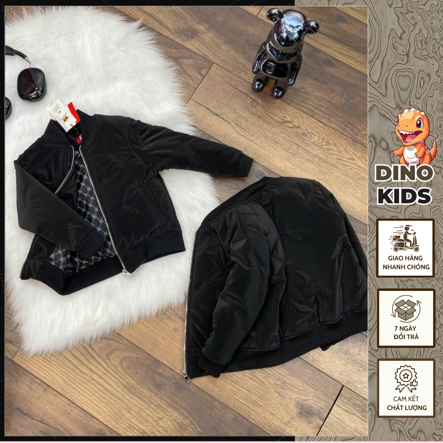 Áo Phao Nhung Bé Trai Lót DG Hàng Cao Cấp - Áo Phao Nhung Lót DG Cho Bé Trai Siêu Đẹp