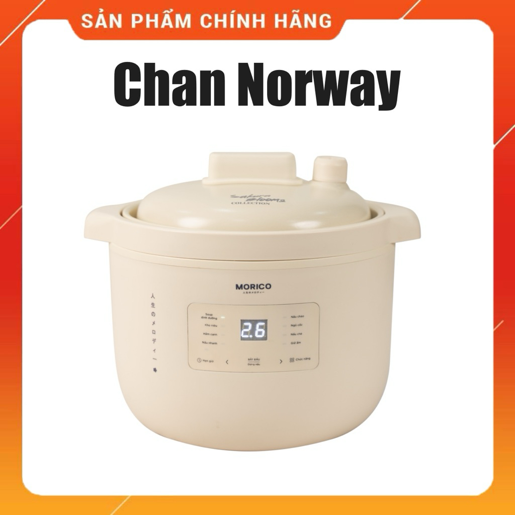 [CHÍNH HÃNG] Nồi Nấu Chậm MORICO MS6008 Kho Hầm Đa Năng - Dung Tích 2.5L - Bảo Hành 12 Tháng