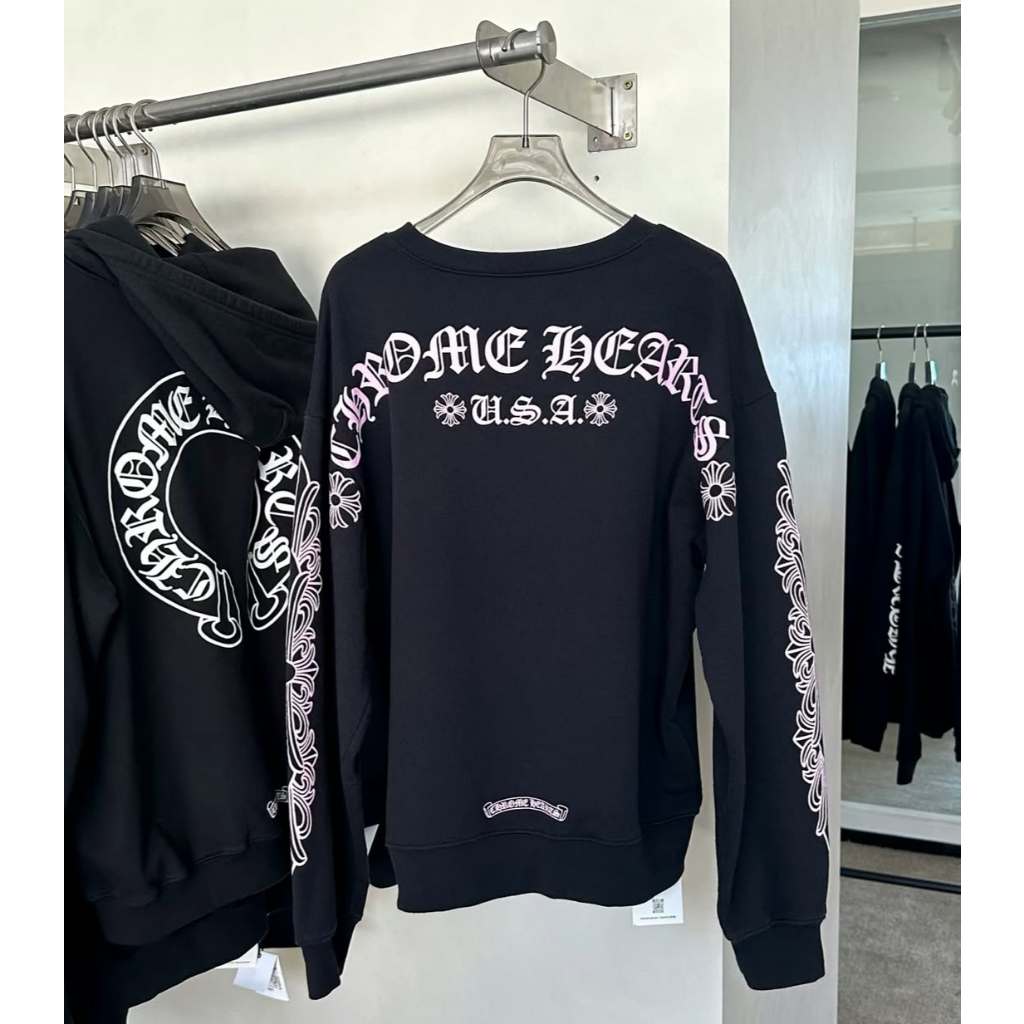 (PREMIUM) ÁO SWEATER CHROME HEARTS USA PINK UNISEX COTTON CAO CẤP - SUNA AUTHENTIC