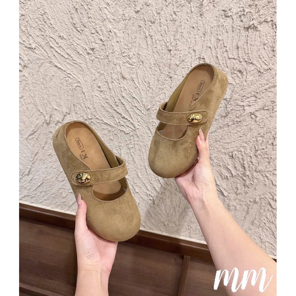 KANG SHOP Giày sục rêu full box êm mềm đế 4cm chuẩn QC