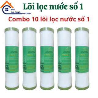Lõi lọc nước số 1 , Combo 10 lõi lọc nước số 1 có nắp bịt sử dụng cho tất cả các loại máy lọc nước