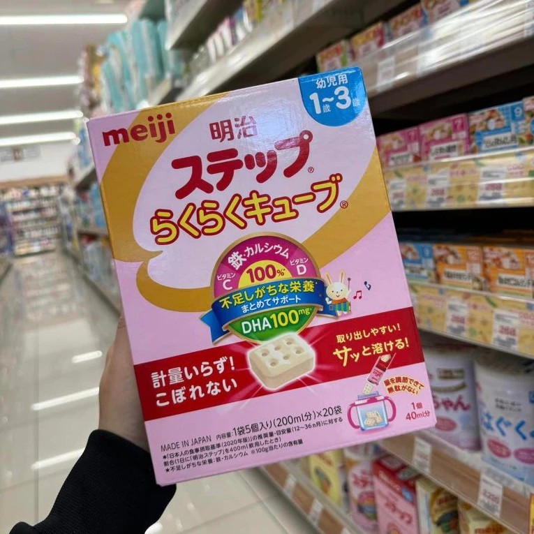 Sữa Meiji Thanh Nội Địa 1-3 Meiji Thanh Tách Lẻ Phát Triển Não Bộ Tăng Sức Đề Kháng Cho Trẻ