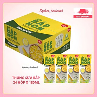  Thùng 24 hộp sữa bắp non 180ml thơm ngon 
