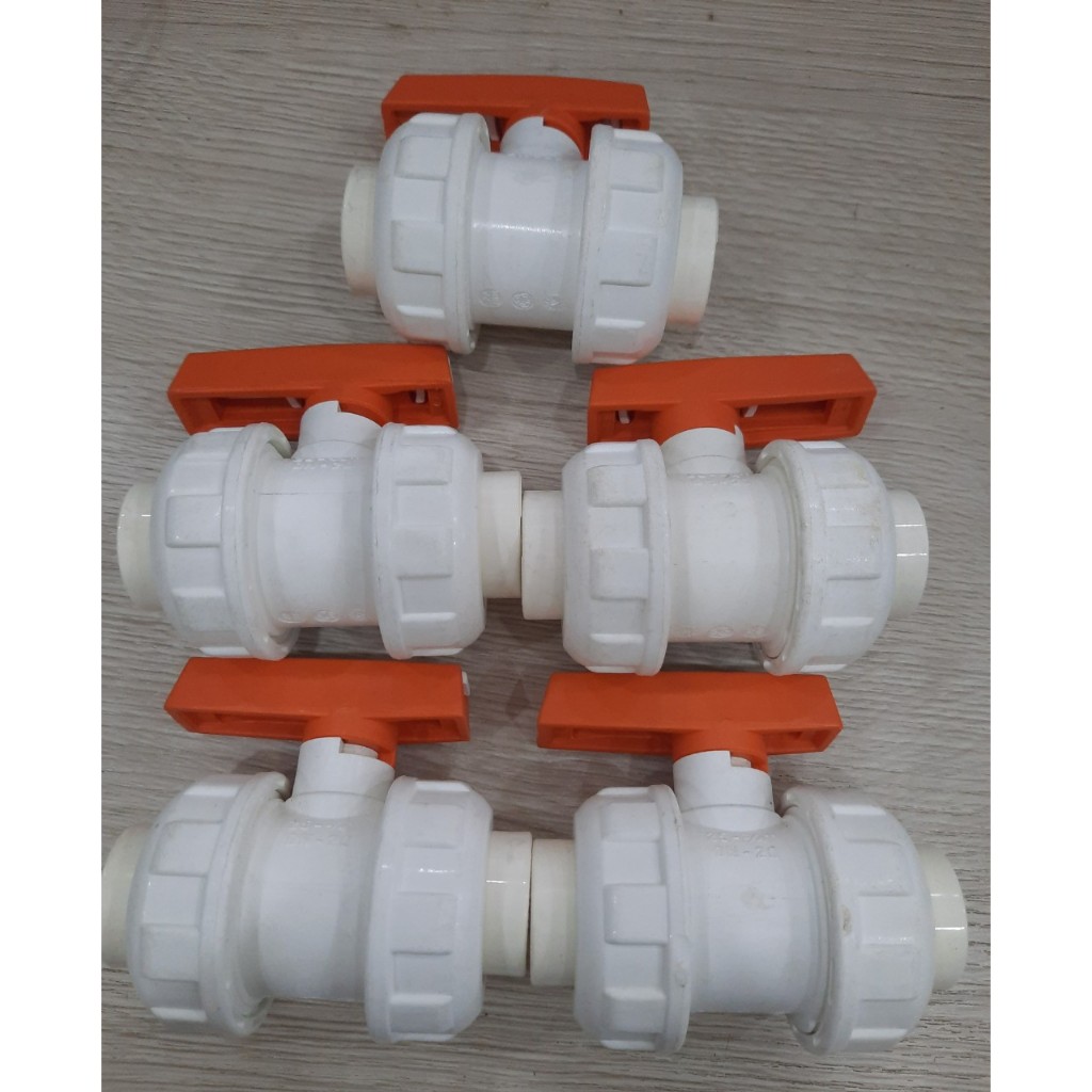 Van bi gạt rắc co 32, Van bi gạt rắc co 40, van bi nhựa 50