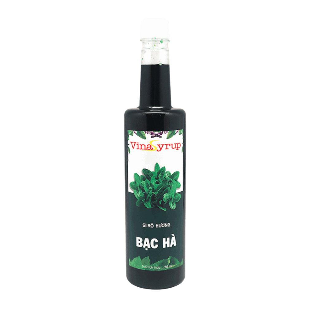 [SALE VINA] siro / syrup Vina (VINASYRUP) hương BẠC HÀ - chai 750ml