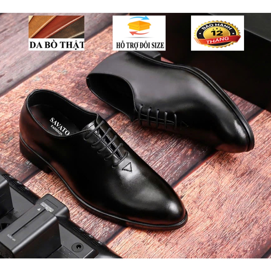 Giày Tây Nam Công Sở Da Bò Thật Cao Cấp, Thiết Kế Sang Trọng, Lịch Sự - GT23