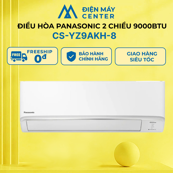 Điều hòa 2 chiều Inverter PANASONIC CS-YZ9AKH-8 9.000 BTU - Bảo hành chính hãng 12 tháng