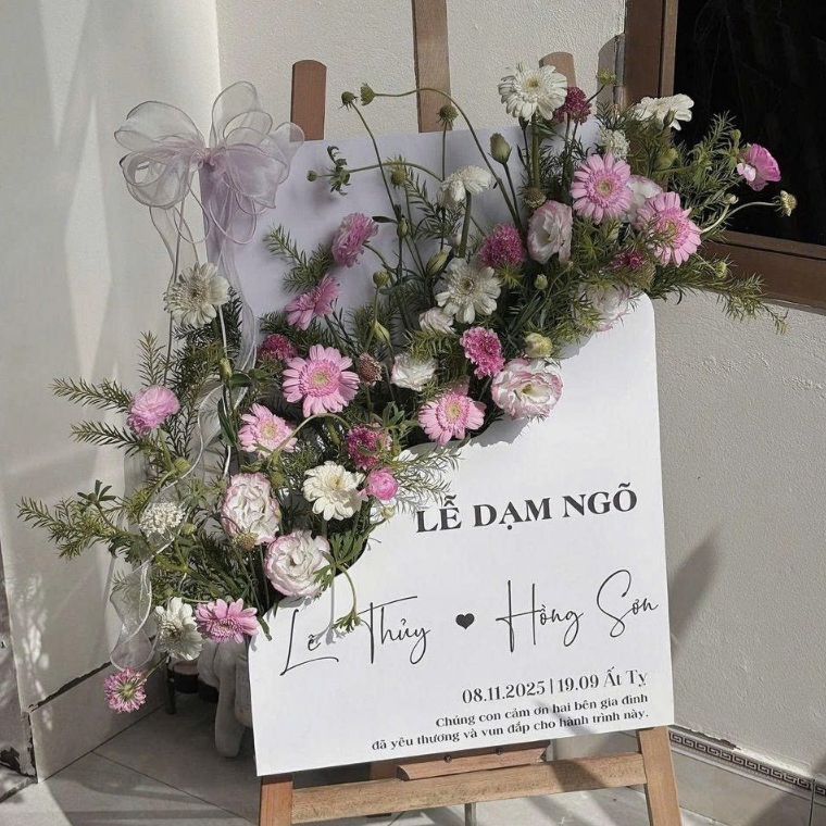 Bảng Cổng Hộp Hoa Cưới 3D Welcome Cắm Hoa Size 40x60 & 50x70 IN Theo Yêu Cầu Trang Trí Cưới Hỏi Sinh Nhật