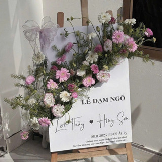 Bảng Cổng Hộp Hoa Cưới 3D Welcome Cắm Hoa Size 40x60 & 50x70 IN Theo Yêu Cầu Trang Trí Cưới Hỏi Sinh Nhật