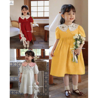  Đầm linen Melisa tiểu thư nhẹ nhàng cổ tháo rời 10-40kg 