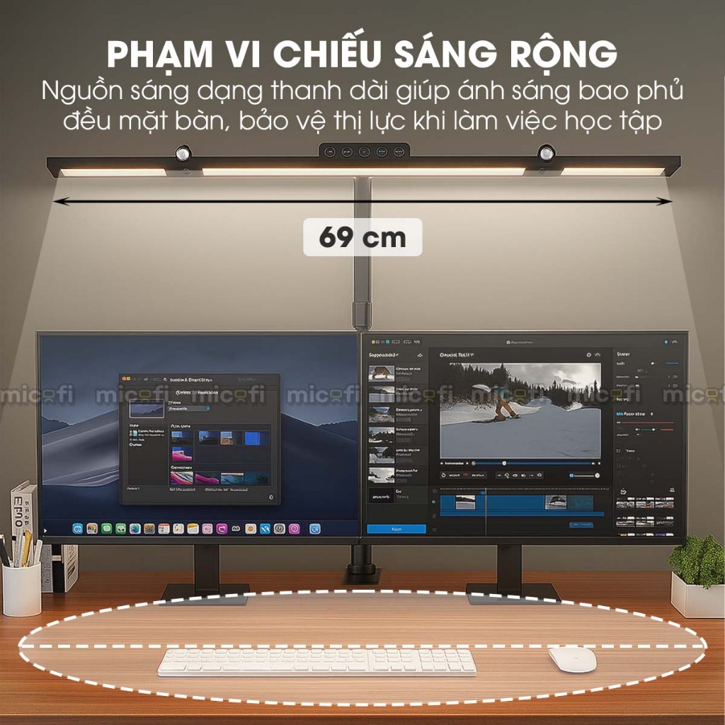 Đèn Học Để Bàn Led Siêu Sáng Micofi Đèn Màn Hình Bàn Làm Việc Kẹp Cảm Biến Chuyển Động Màn Hình Máy Tính Chống Cận Dài | BigBuy360 - bigbuy360.vn