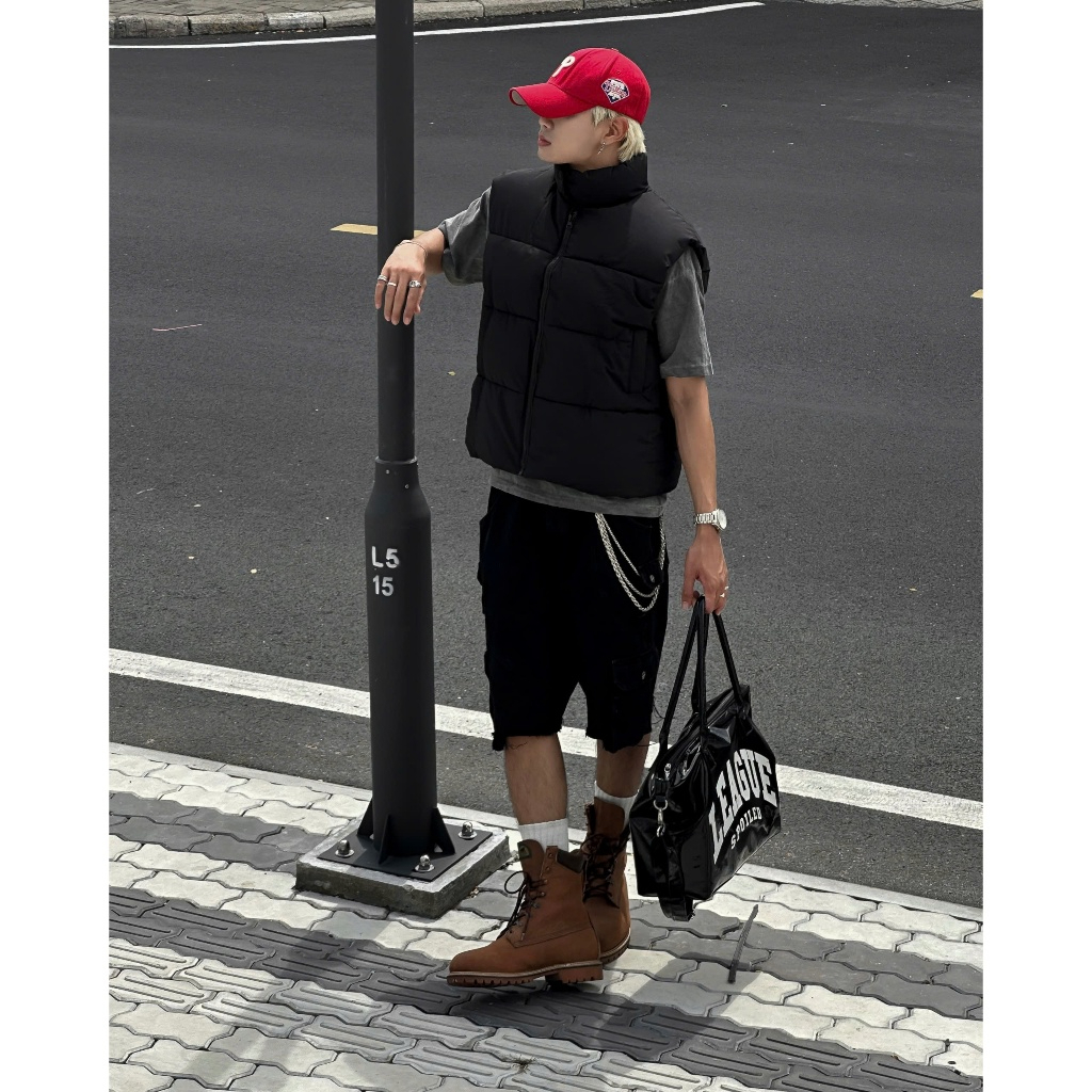 Áo Phao Gile Áo Khoác Phao 2 Túi Sườn Chéo Nam Nữ Menswear Mùa Thu Đông Mẫu Mới 2025