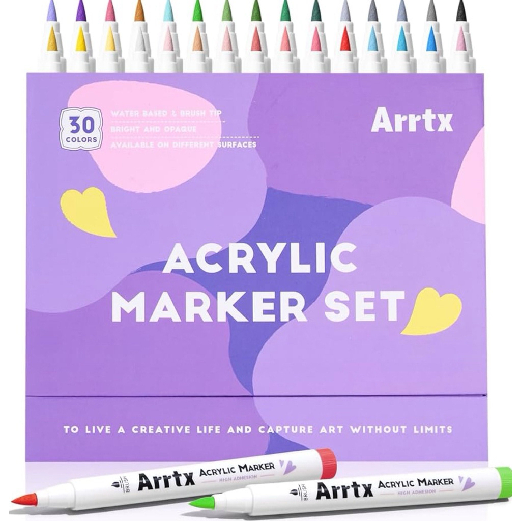Arrtx Acrylic Marker Brush Tip 12/30/36/48/60/90/120 màu