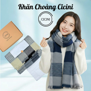  Khăn Quàng Cổ Cicini Cao Cấp Mã K11 Dành Cho Nam Nữ Khăn Đôi Mùa Đông Dầy Dặn Quà Tặng Giáng Sinh 