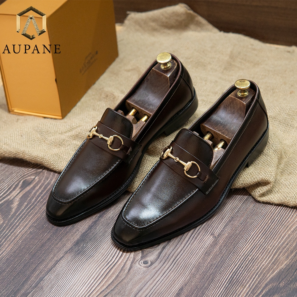 Giày lười nam cao cấp da bò thật bảo hành 1 năm kiểu dáng Horsebit Loafer - Mã T87