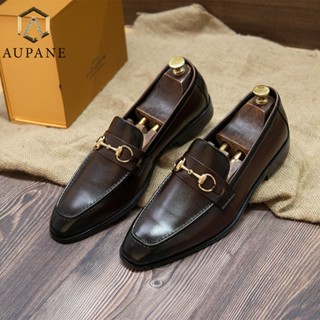 Giày lười nam cao cấp da bò thật bảo hành 1 năm kiểu dáng Horsebit Loafer - Mã T87