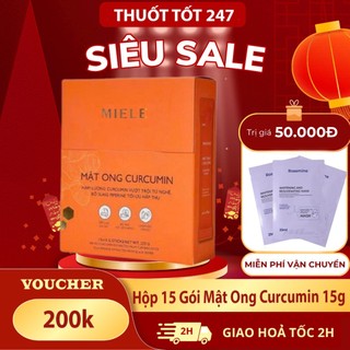 Hộp Stick 15 Gói Mật Ong Curcumin 15g Tiện Lợi Miele