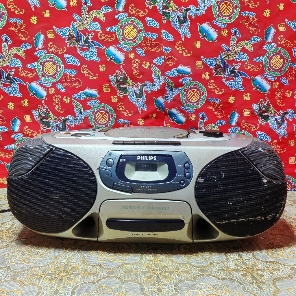 Xác đài cũ máy cũ còn hát Radio/Cassette/Đĩa CD Phiilipss AZ1207/điện 220v