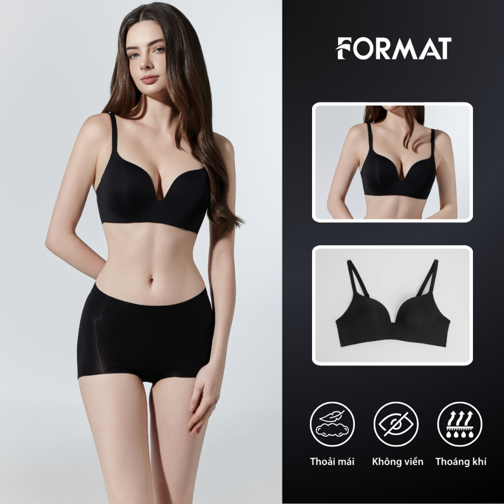 [FORMAT x Hannah Olala]  Áo Lót Nữ FORMAT Cao Cấp Cup 3/4 Nâng Đẩy Vòng 1 Tự Nhiên Êm Nhẹ Thoải Mái 