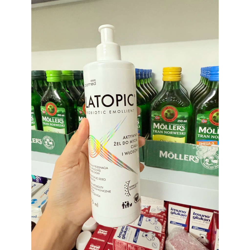 [Nội địa Ba Lan] Gel Tắm Gội LATOPIC Body and Hair Chai 400ml