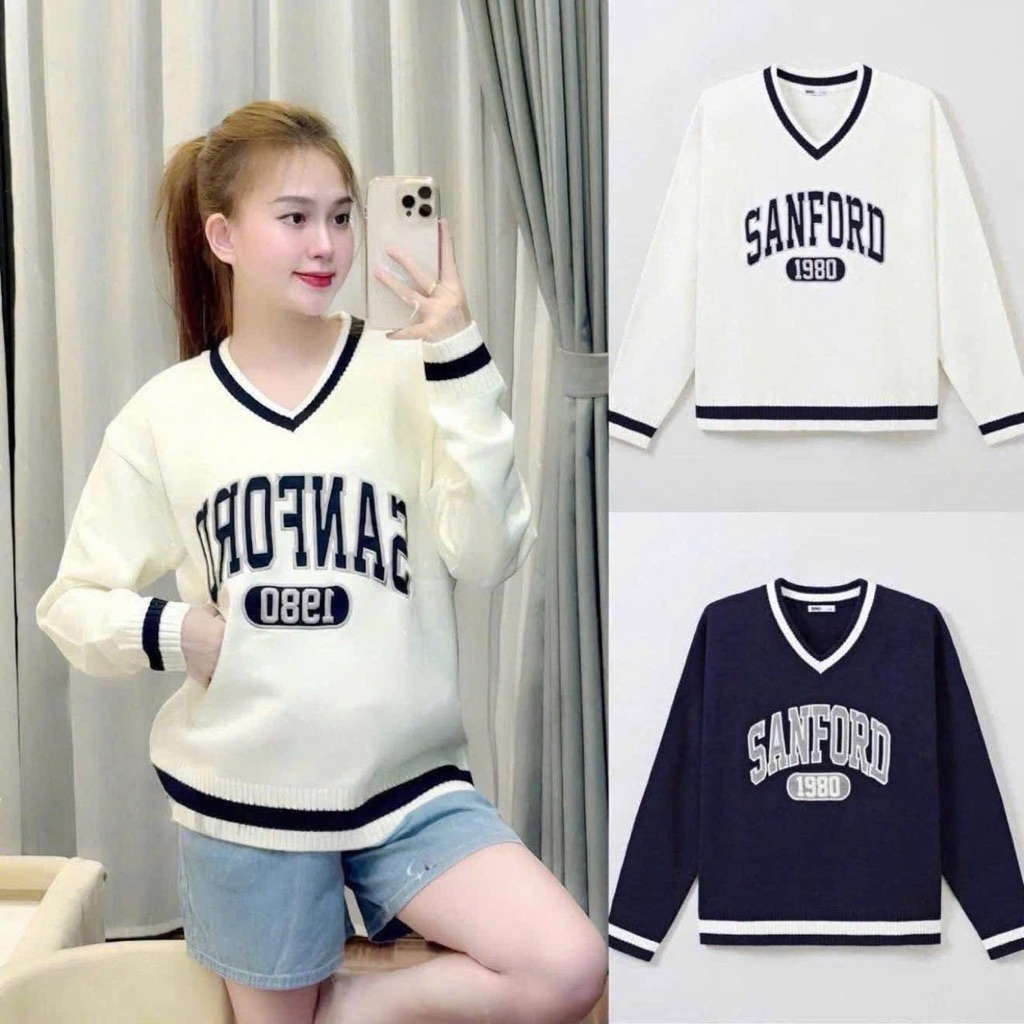 [ CHÍNH HÃNG ] Áo Sweater Spao len cổ tim unisex