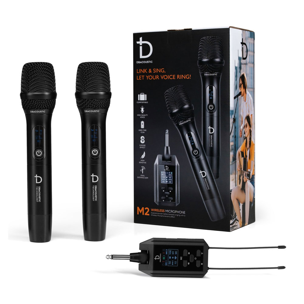Micro không dây DBacoustic M2 chính hãng | 8 chế độ Echo cho loa di động, Bảo hành 12 tháng | BigBuy360 - bigbuy360.vn