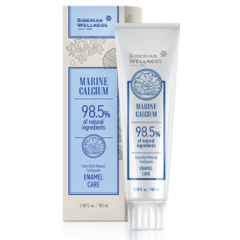 [ Siberian ] Kem đánh răng MARINE CALCIUM Extra Rich Mineral Toothpaste ENAMEL CARE – 100 ml/tuýp