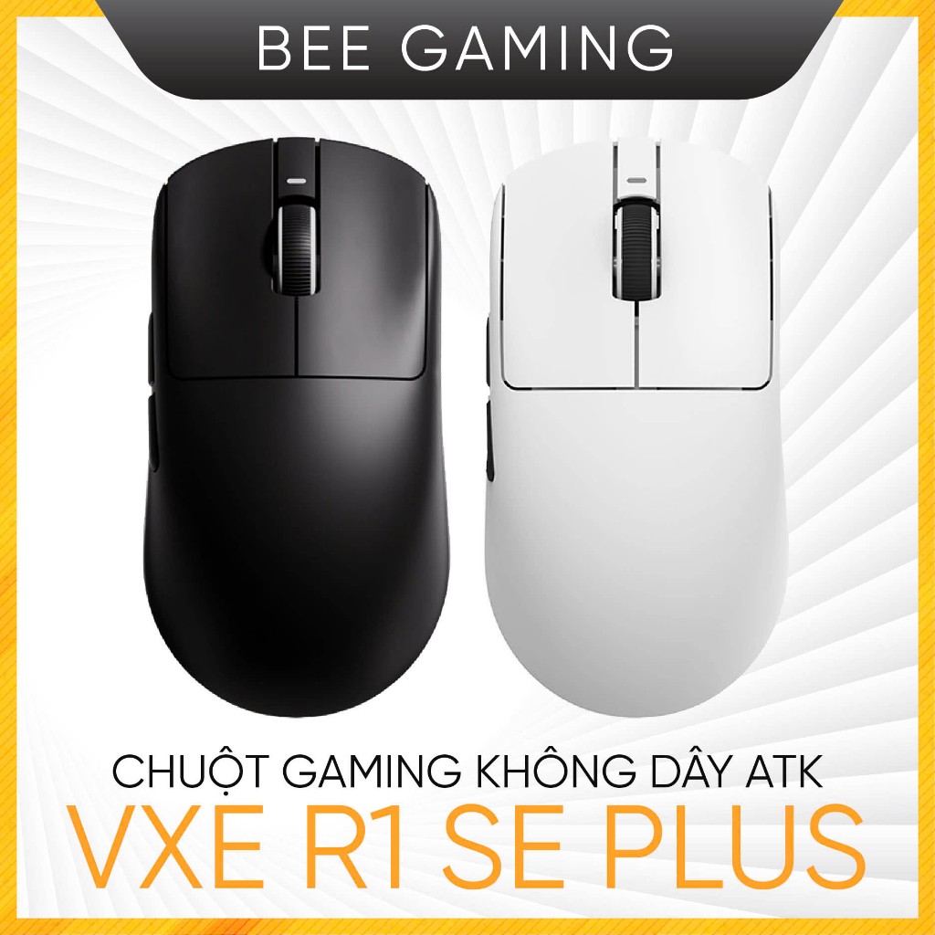 Chuột gaming không dây ATK – VXE R1 SE Plus (PAW3395 SE / Tripple Modes / 500mAh)