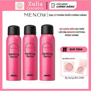  Xịt khóa nền MENOW 100ml – Giữ lớp trang điểm bền màu kiềm dầu không trôi 
